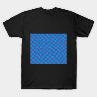 Neon Blue Purple Checker T-Shirt